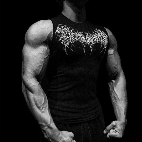 运动坎肩无袖男背心速干弹力健身衣紧身衣美式潮牌肌肉撸铁狗兄弟