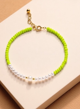 钛钢链米珠手链配饰 小众设计感 高级轻奢 显白百搭 闺蜜手串