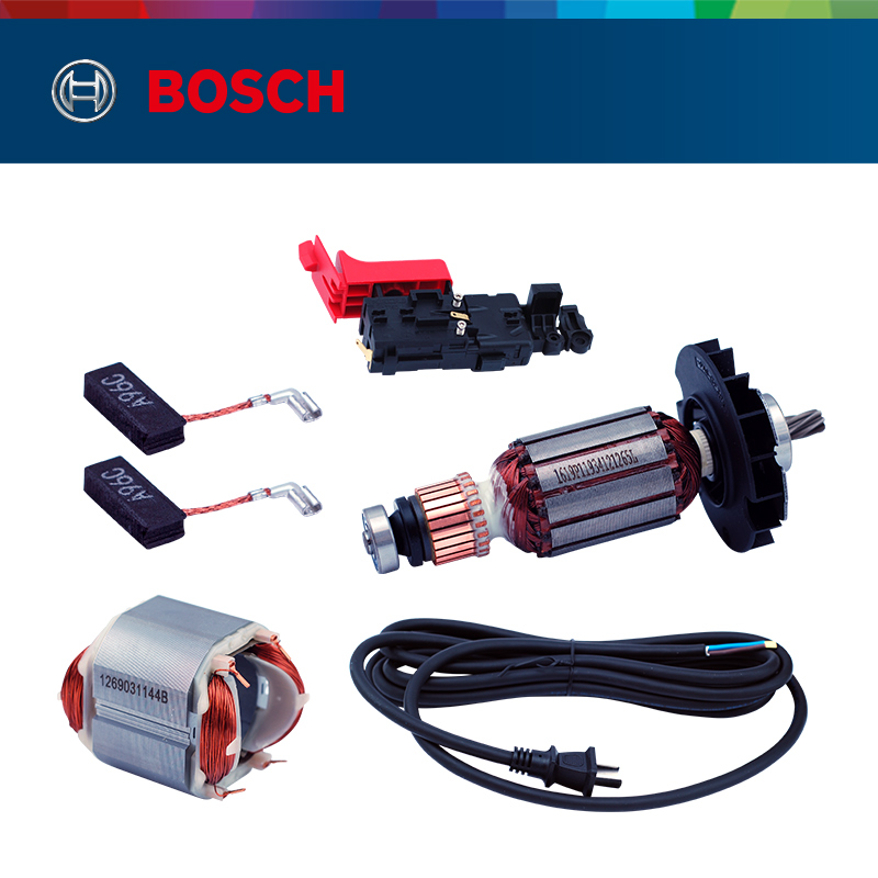 博世BOSCH电动工具工业级电锤零件配件转子碳刷定子开关电源线-图0