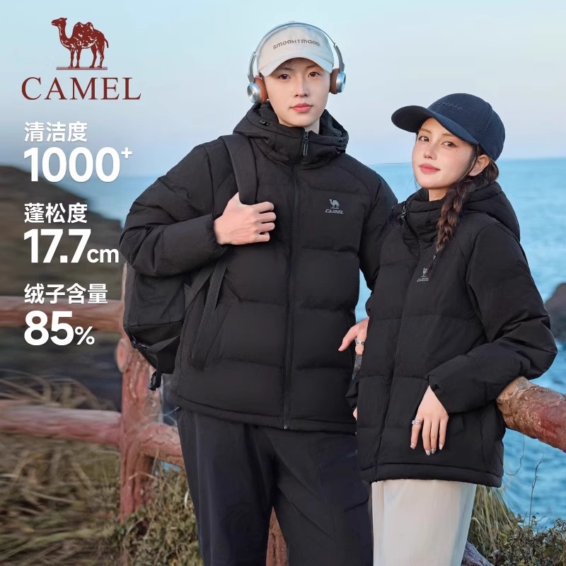 【断码清仓】骆驼羽绒服秋冬新款男女防风加厚保暖面包服运动外套