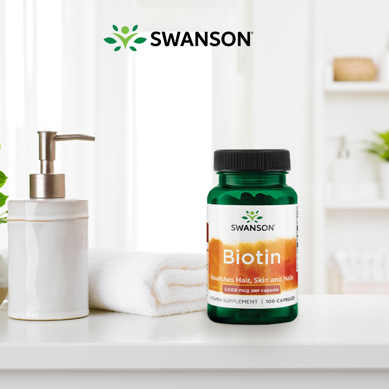 2瓶装swanson biotin生物素营养素 swanson斯旺森海外B族维生素