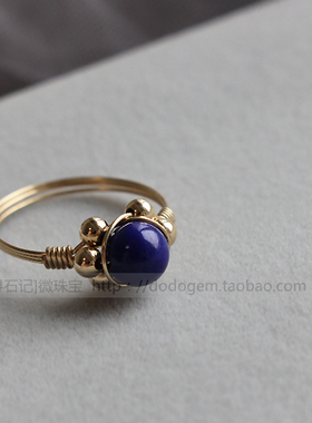 女款原色青金石戒指不掉色