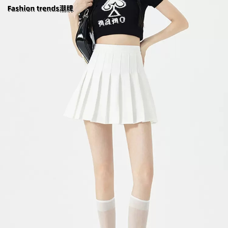 Fashion trends半身裙西装短裙子学院风百褶裙女拉链款yx_Fashion  trends潮牌_女装/女士精品-第3张图片-提都小院