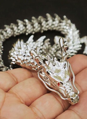 合金五爪金龙摆件可活动招财中国龙手把件家居办公室桌面装饰品