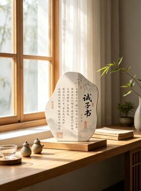 诫子书自律励志书法相框摆台学生卧室书桌办公室桌面装饰摆件字画