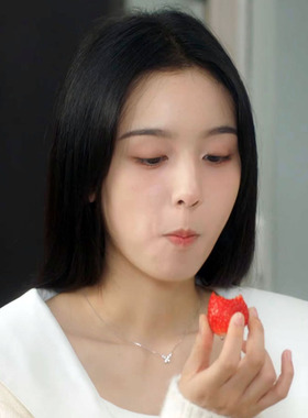 很想很想你周也顾声同款项链银色蝴蝶简约设计感时尚2023新款颈链