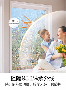 晶彩大抗紫外餐厅现代七彩玻璃膜