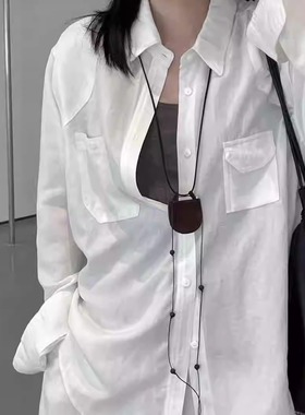 麂皮绒月牙包mini项链女设计感精致吊坠穿搭叠戴百搭链子装饰品潮