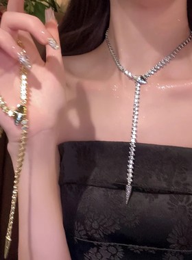 蛇形项链女款2023新款爆款轻奢小众欧美高级感锁骨链颈链装饰配饰