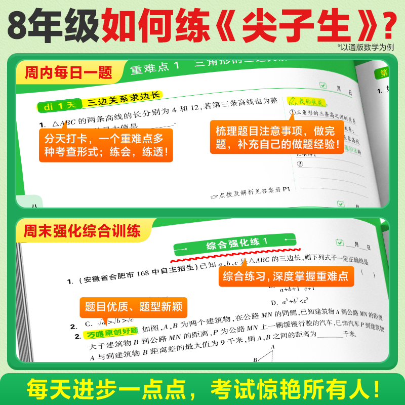 万唯中考七年级数学尖子生每日一题七上培优拔高初一下册专项专题训练资料初中学霸必刷题中题教辅书2024练习册万维教育旗舰店 - 图1