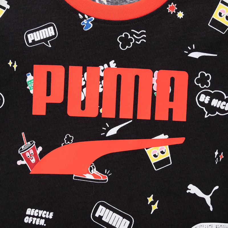 puma官方正品童装男女儿童休闲t恤 puma童装T恤