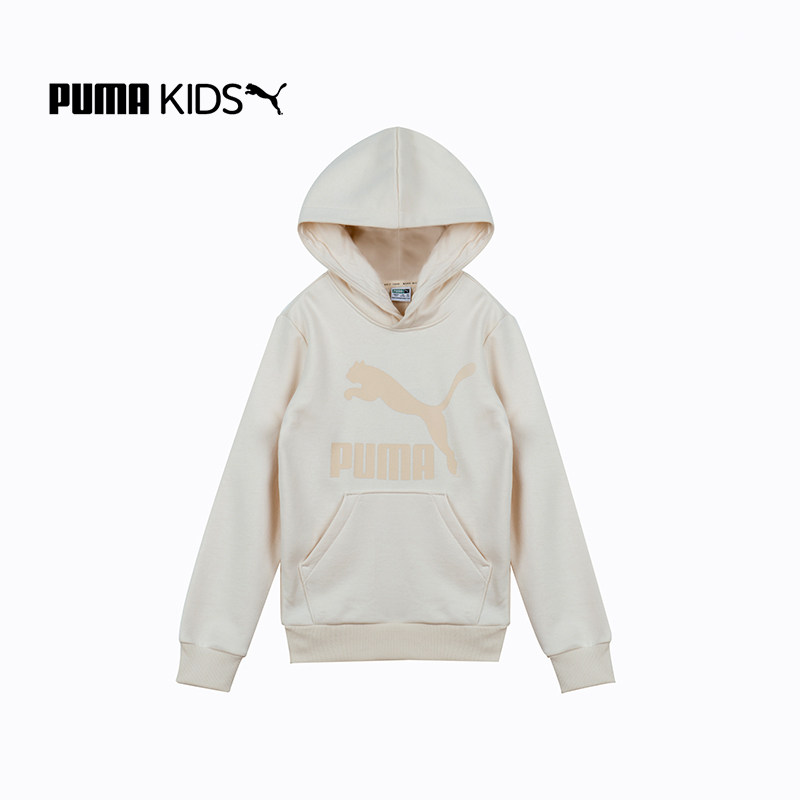 puma官方2021春款潮连帽纯棉卫衣 puma童装卫衣/绒衫