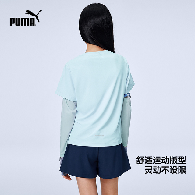 ເຄື່ອງນຸ່ງເດັກນ້ອຍ PUMA 26 ລະດູໃບໄມ້ປົ່ງແລະລະດູຮ້ອນໃຫມ່ຂອງເດັກນ້ອຍຊຸດແຂນສັ້ນເດັກຍິງຊຸດກິລາທີ່ມີຄວາມຊຸ່ມຊື່ນດູດຊຶມແລະແຫ້ງໄວ 2 ຊຸດກິລາຄົນອັບເດດ: