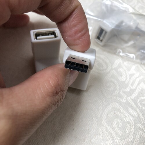 usb弯头90度公对母转接头电脑外接usb 延长线上下左右直角L型口 - 图1