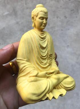 释迦牟尼佛陀实木黄杨木半手工