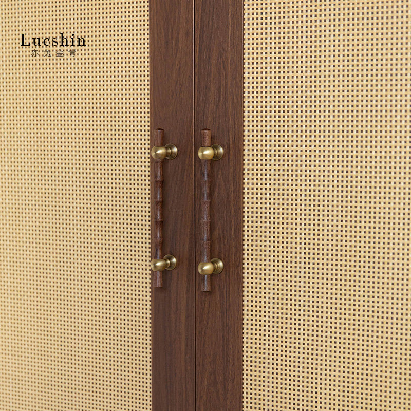 原创复古胡桃木黄铜拉手中古风古铜色柜门橱柜抽屉把手衣柜门拉手,淘宝优惠券,粉丝福利购,淘宝优惠卷