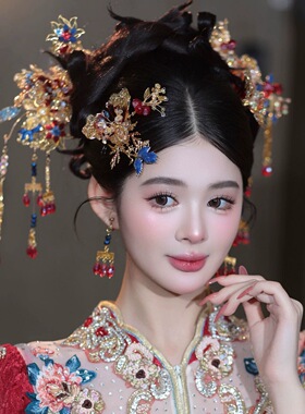 新款减龄新娘头饰秀禾服发饰