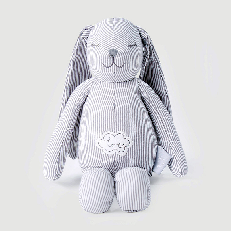 新生婴儿玩具抱睡神器可入口玩偶兔子熊睡眠布艺可咬安抚抱枕宝宝-图0