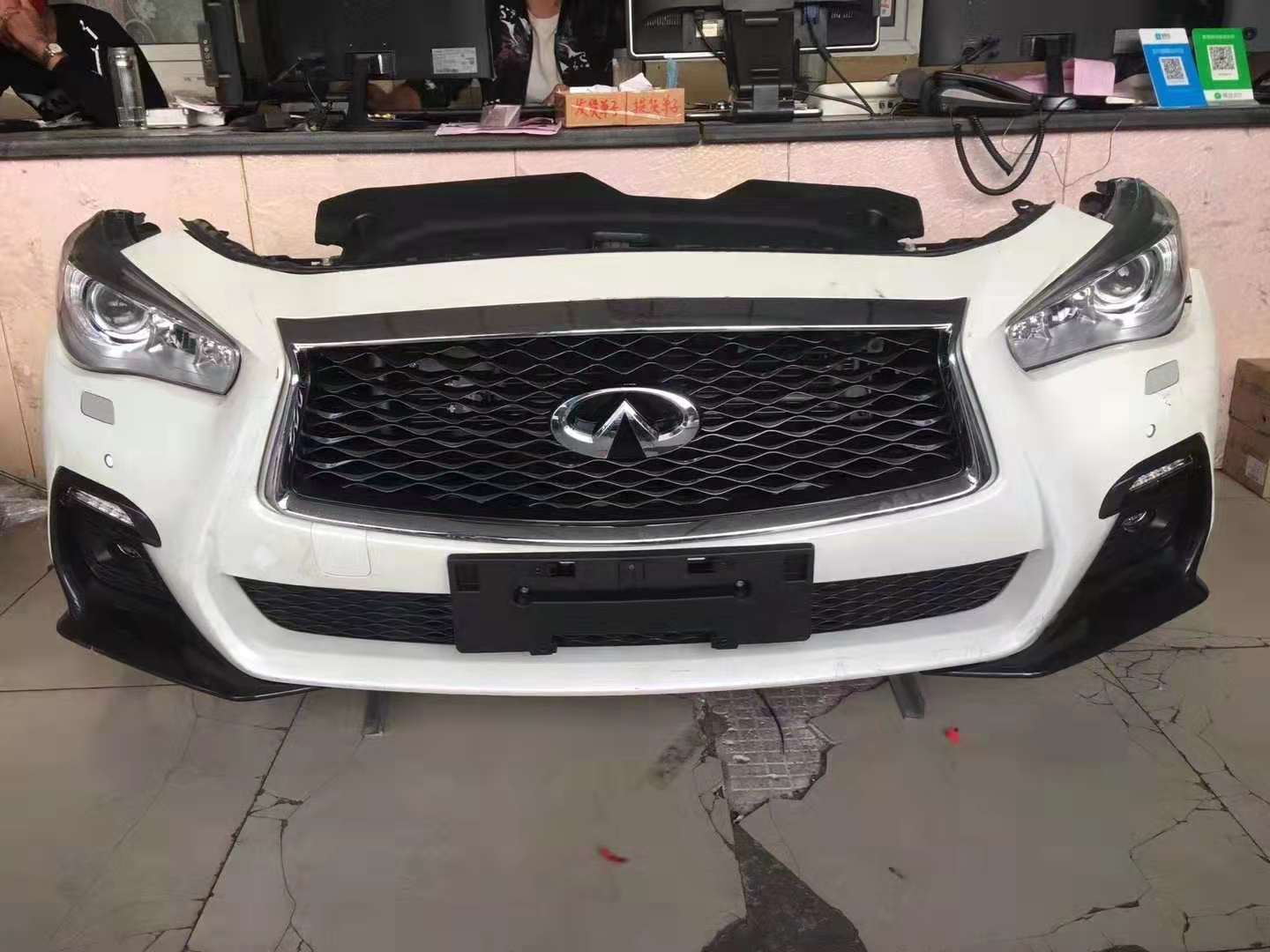 Q50 QX60 Q70 FX35 37前嘴前脸大灯前杠中网原装拆车配件 - 图2