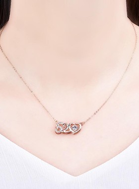 女抖音同款爱的记忆925银项链