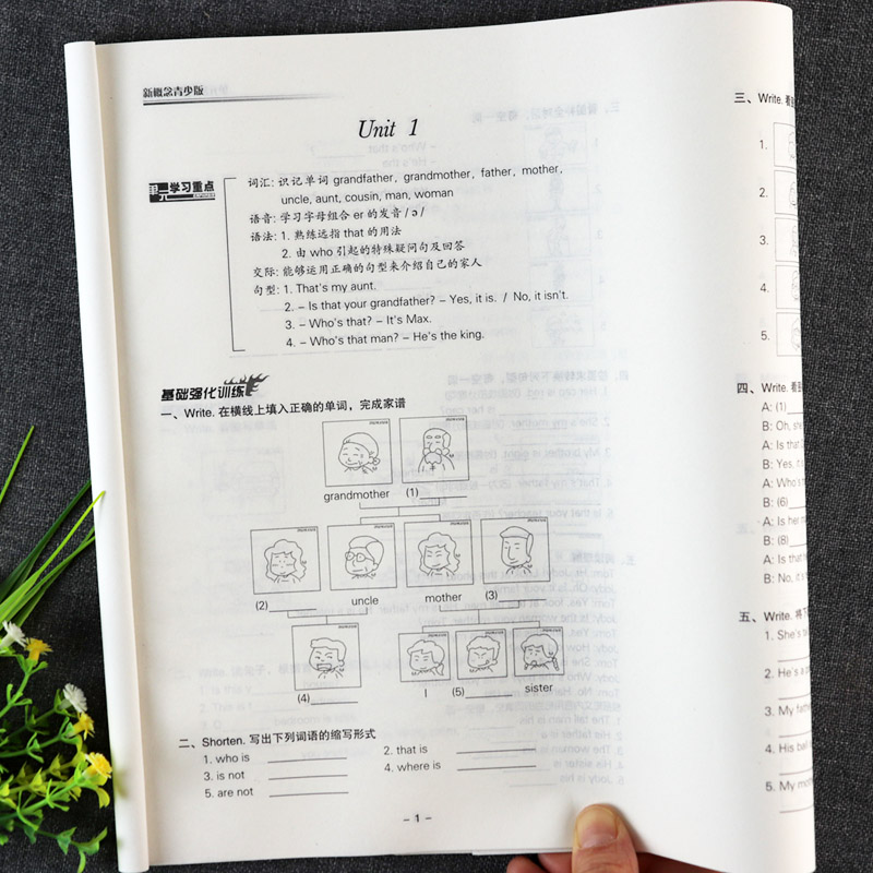 汇听新概念英语青少版入门级ab单元测试卷新概念青少版入门级同步练习册复习资料辅导朗文外研社新概念青少版入门级教材默写训练本 - 图3