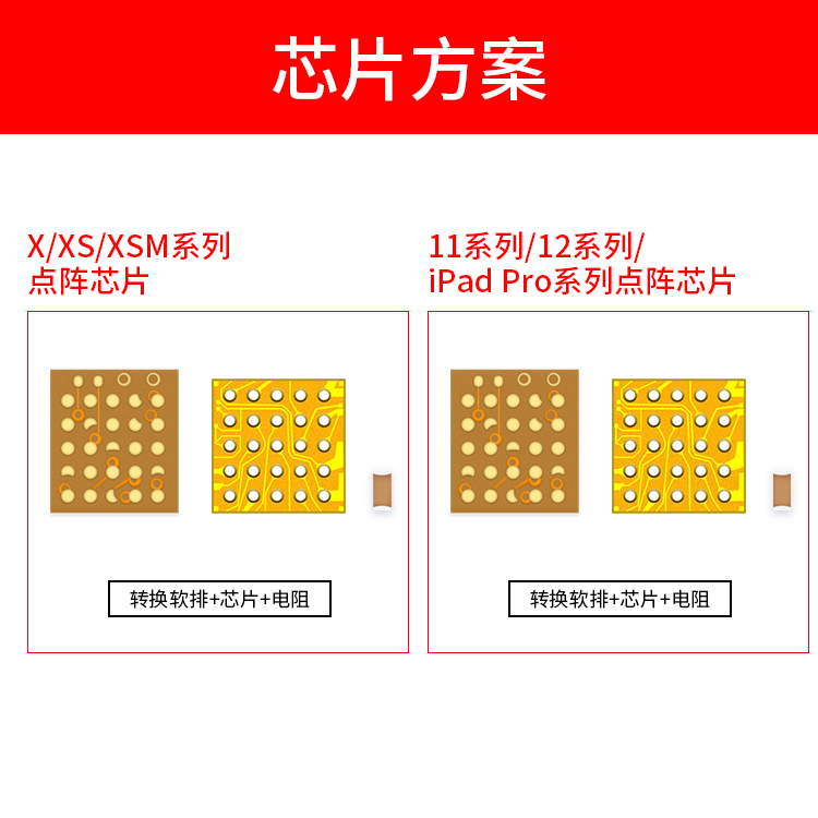 JCID精诚点阵小板 排线 面容 烧录 X-12Pro Max-Pro3/4 13 IC芯片 - 图1