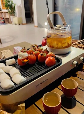摩飞围炉煮茶器电茶炉玻璃电烧水壶泡茶机煮茶壶围聚煮茶器煮茶炉