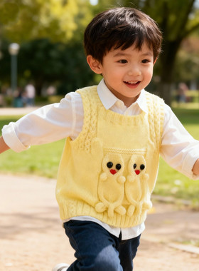 春秋小兔子马甲手工DIY材料包