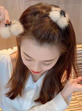 小抓夹其他甜美毛球发夹