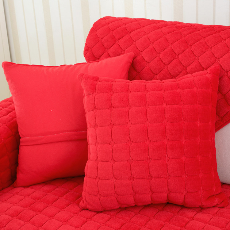喜庆大红结婚沙发垫秋冬加厚毛绒坐垫皮沙发防滑简约沙发套沙发罩,淘宝优惠券,粉丝福利购,淘宝优惠卷