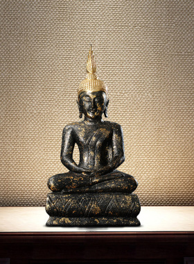 木雕佛祖佛头佛首摆件泰式佛像