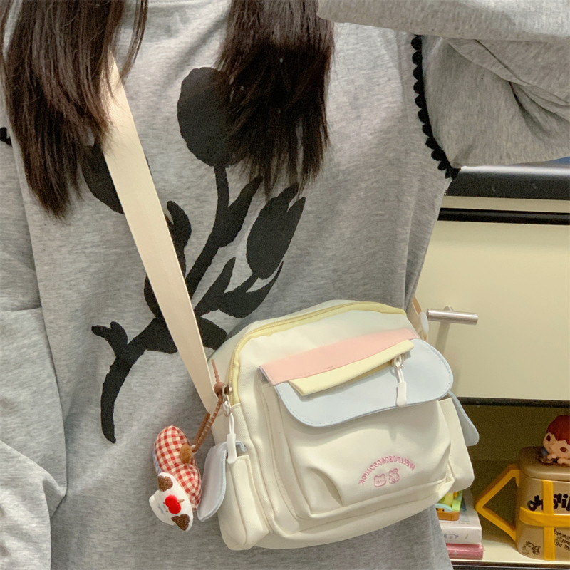 繁花繁星日韩风撞色小方包女学生斜挎包可爱少女百搭休闲包外出,淘宝优惠券,粉丝福利购,淘宝优惠卷