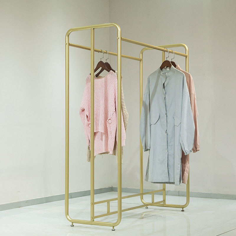 铁艺服装店展示架落地式中岛架北欧轻奢挂衣架男女装店货架童装架