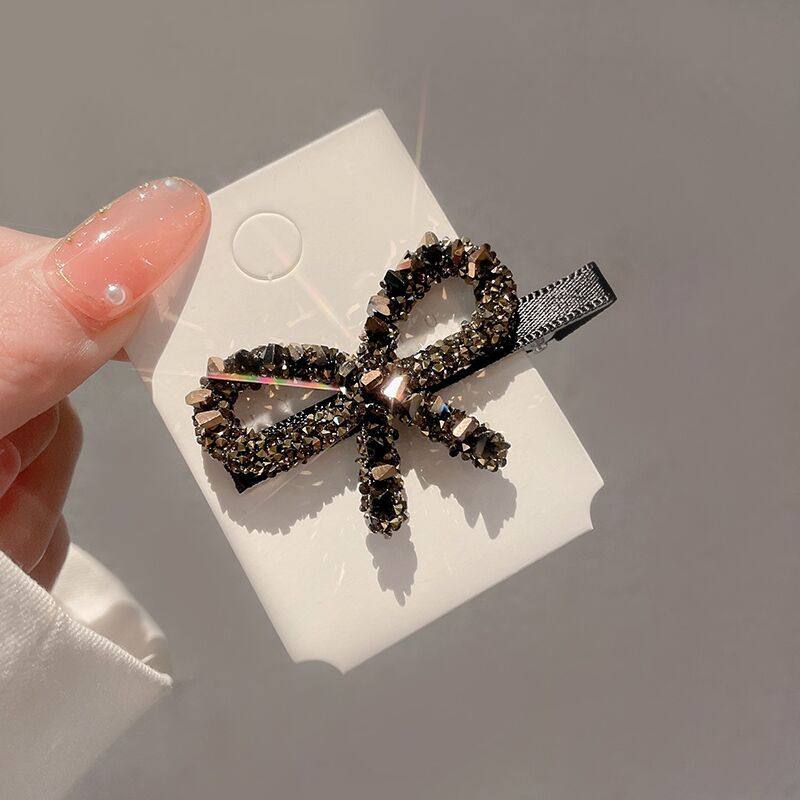 韩国轻奢高级感水钻蝴蝶结发夹网红刘海夹侧边头饰发卡头发边夹女,淘宝优惠券,粉丝福利购,淘宝优惠卷