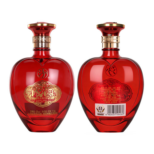 山西杏花村汾酒42度婚宴汾酒518ml*1瓶清香型白酒纯粮酒心形创意 - 图3