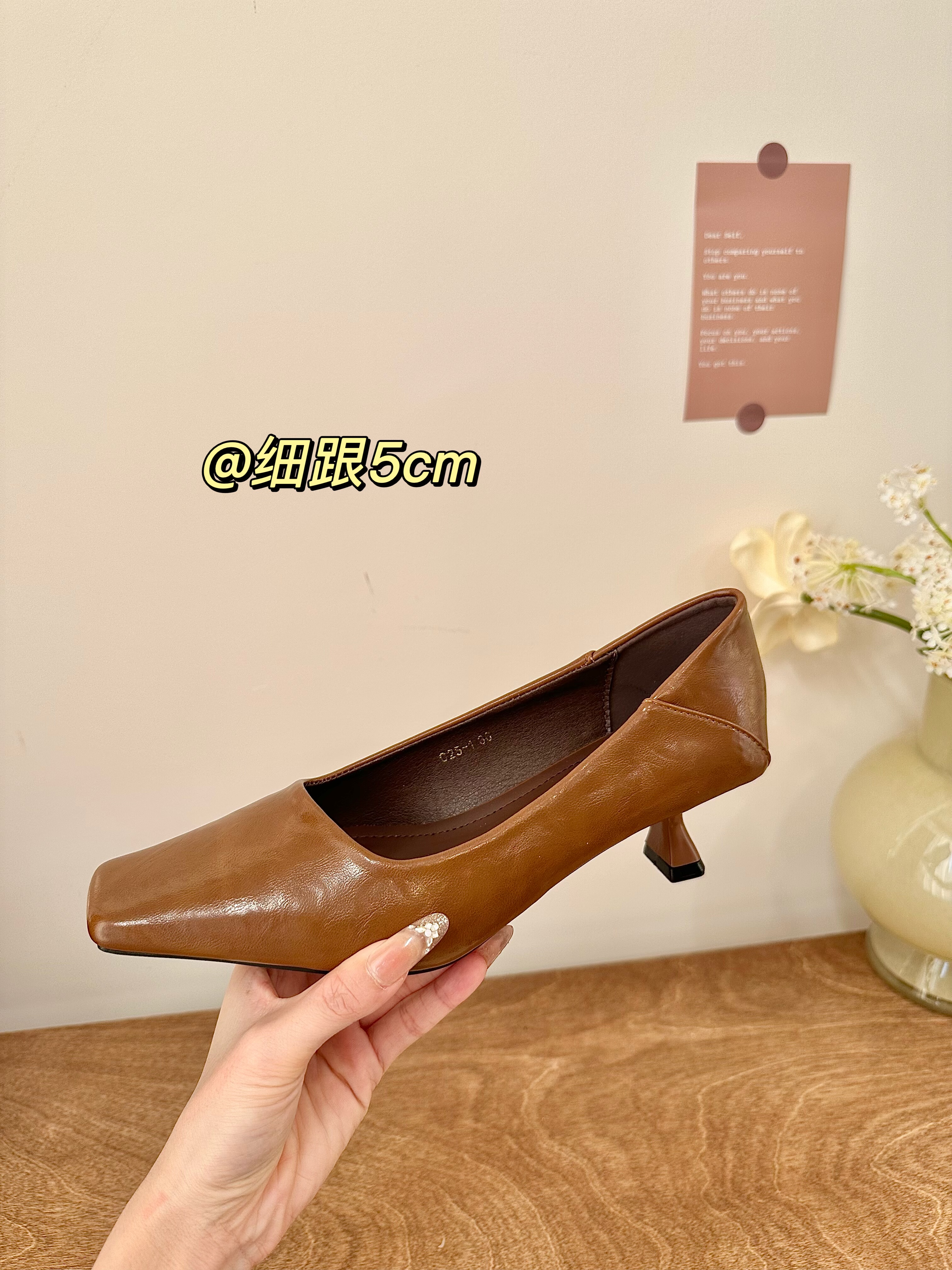 titing春日复古感！气质方头浅口猫跟单鞋女春2026通勤细跟高跟鞋,淘宝优惠券,粉丝福利购,淘宝优惠卷