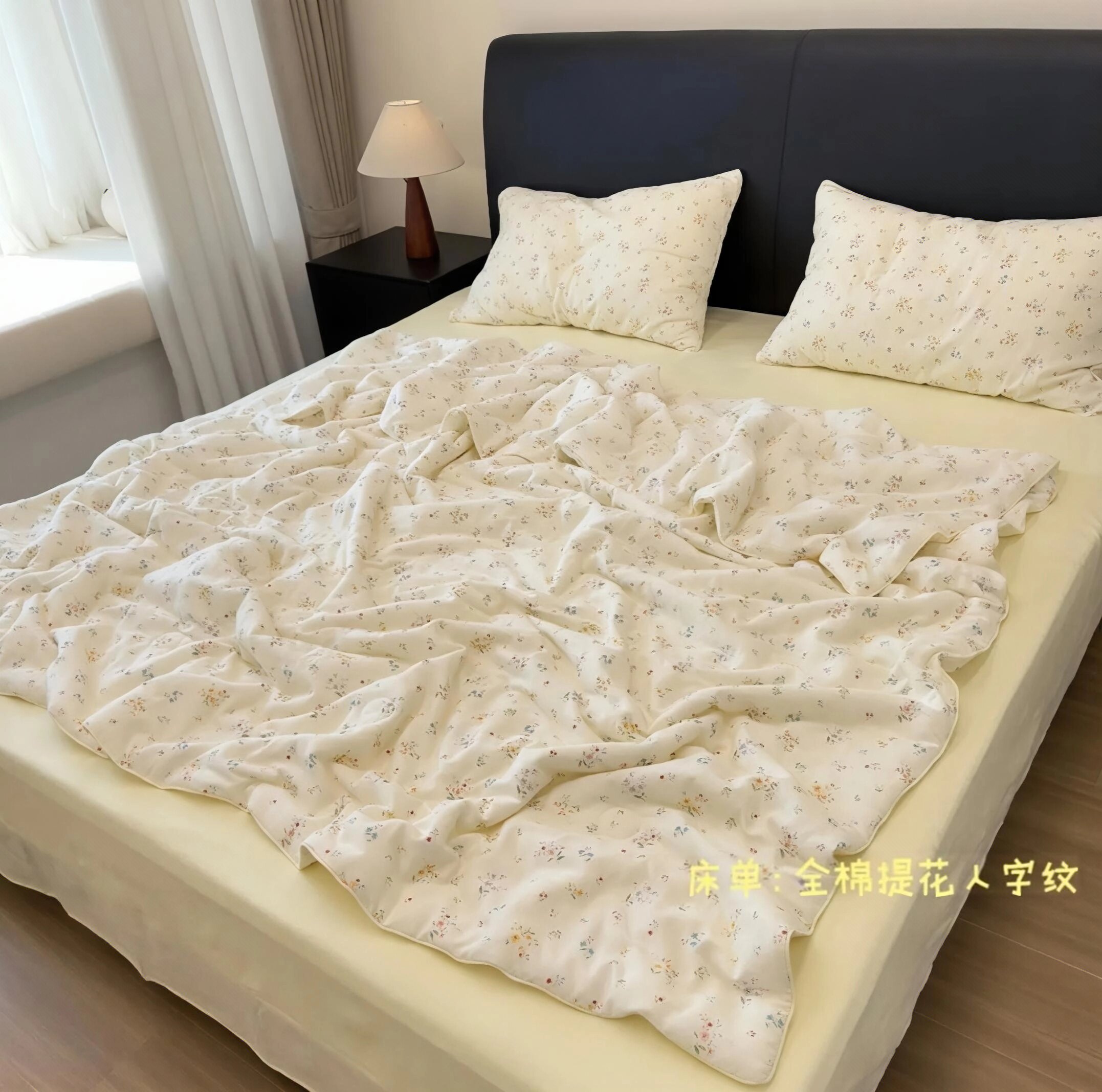 小清新A类母婴全棉双层纱四件套100纯棉超柔软纯棉学生宿舍三件套