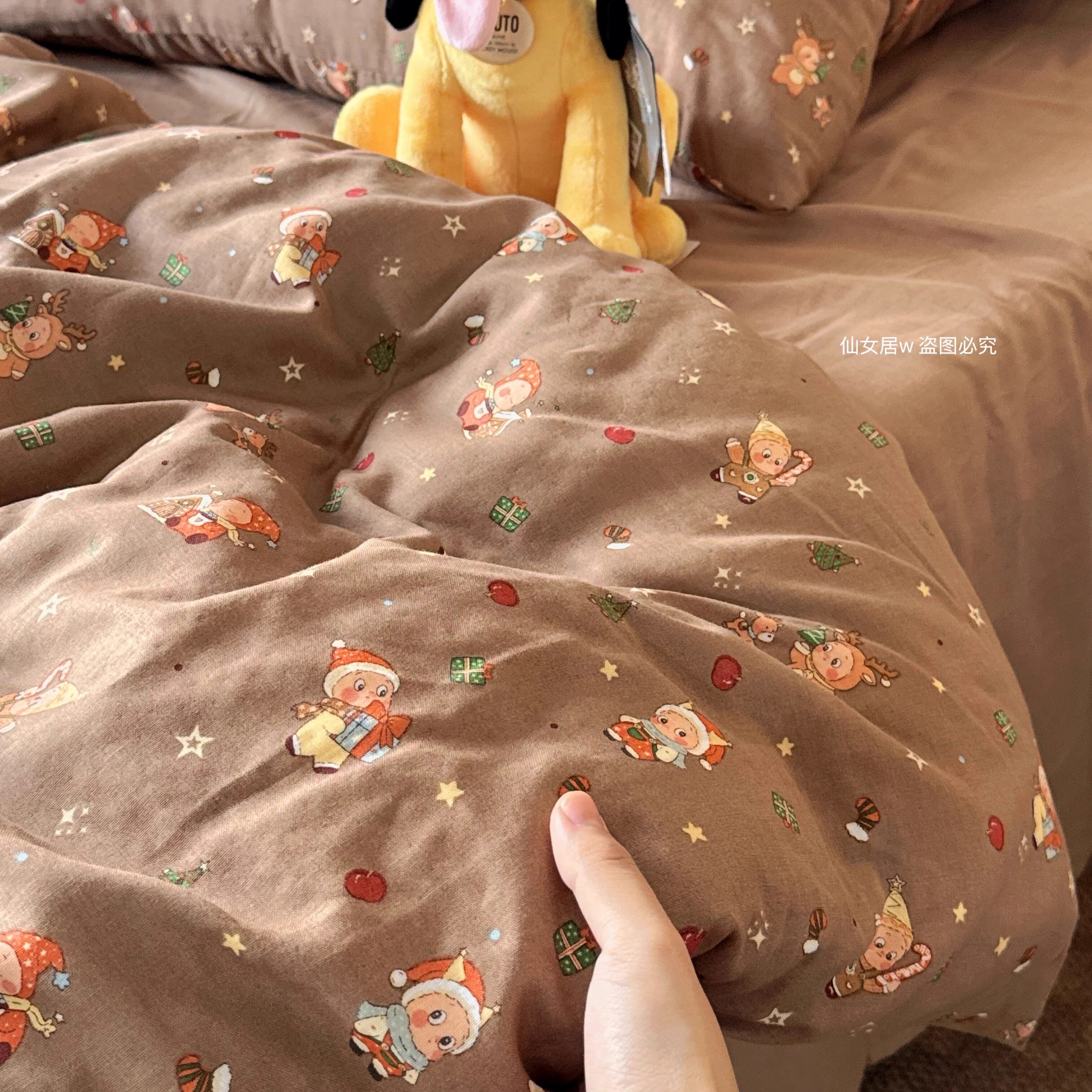 A类全棉双层纱四件套纯棉纱布卡通被套亲肤超舒适学生宿舍三件套