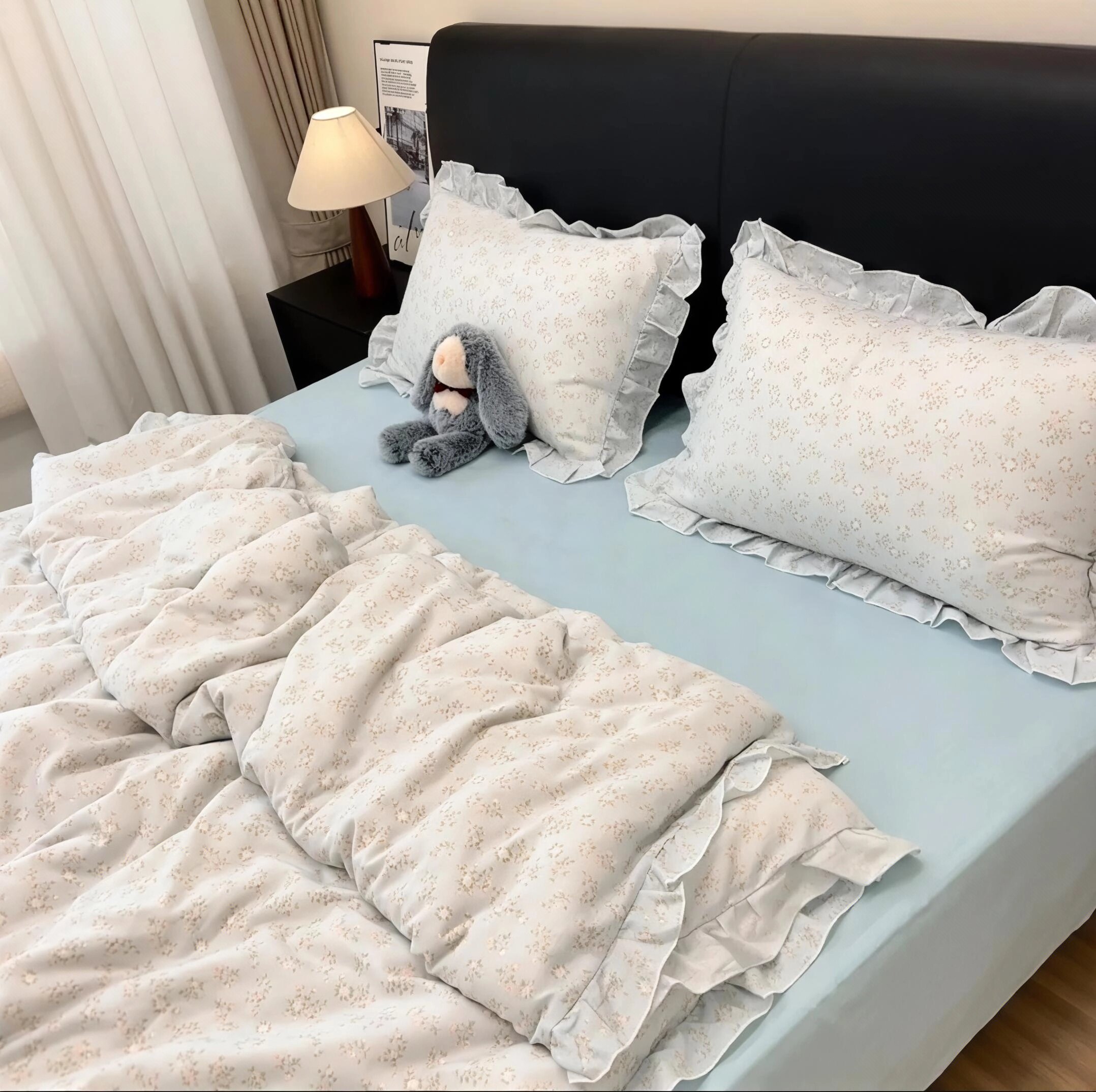 小碎花100全棉双层纱a类纯棉四件套可机洗柔软亲肤学生宿舍三件套