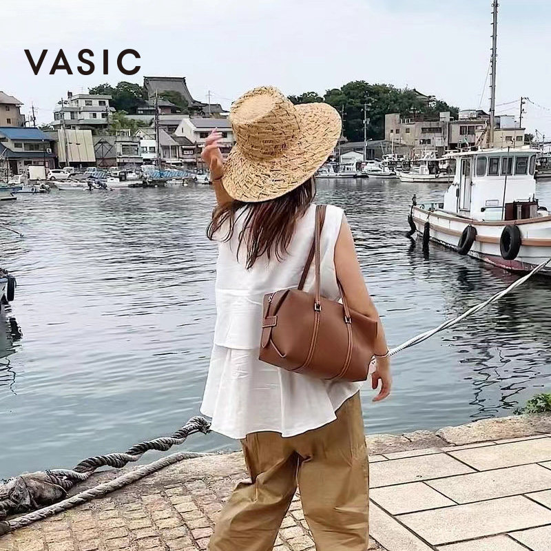 vasic牛皮tete单肩通勤波士顿包 凯特周女士包袋