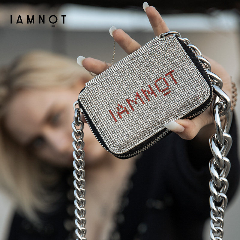 凯特周丨iamnot牛皮迷你斜挎包 凯特周女士包袋