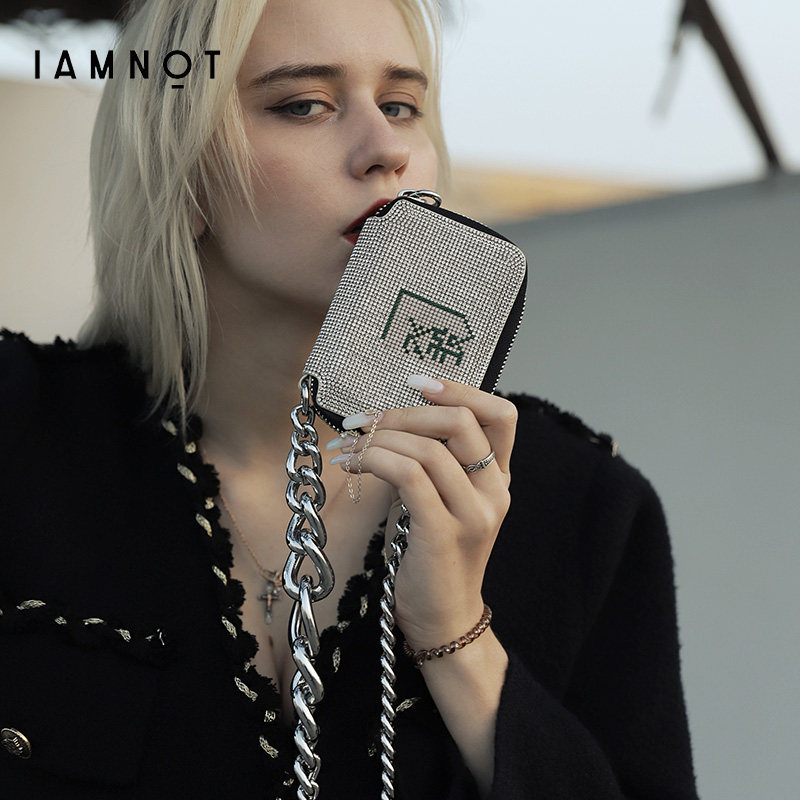 凯特周丨iamnot牛皮迷你斜挎包 凯特周女士包袋