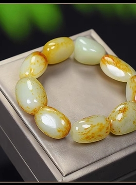 红沁皮原石籽料手串男女款