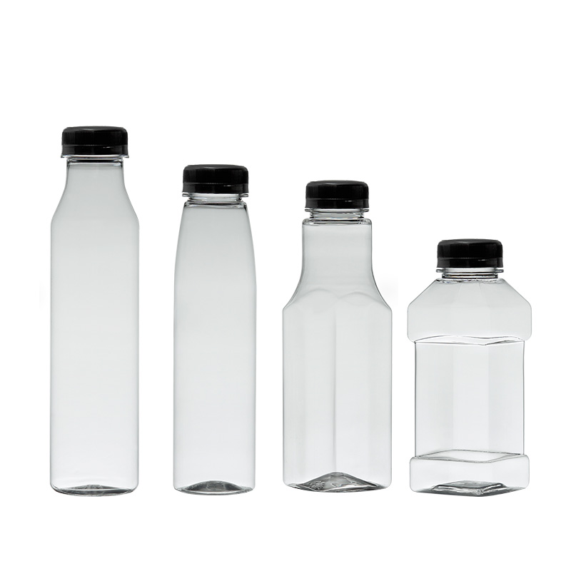 一次性透明加厚果汁瓶pet塑料瓶饮料酵素瓶子奶茶瓶外卖带盖空瓶 - 图3
