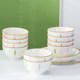 Ceramic rice bowl household 2026 new style eating bowl Japanese dish set high-value tableware large noodle bowl