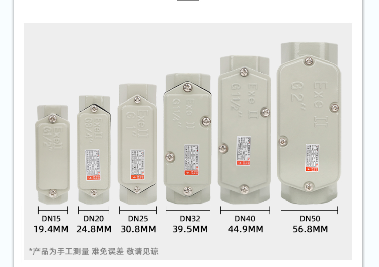 防爆穿线盒BHC三通6分直通DN20弯头地铁管廊三防过线盒AH - 图0