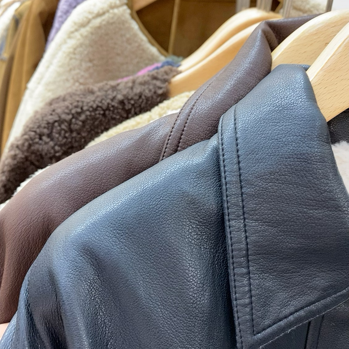 复古美拉德加绒皮衣外套女2025冬季新款下摆抽绳小个子机车服 - 图2