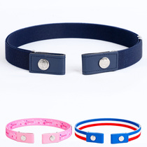 25mm small mid-child with elastic waistband male and female child music buckle No mark without Le belly anti-drop pants rubber band