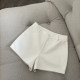 Plus size fat mm white suit shorts for women 2026 new high waist versatile slim fashion niche black hot pants