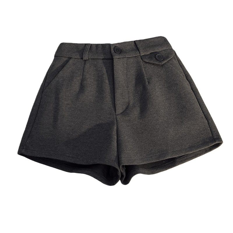 毛呢短裤女秋冬新款胖mm高腰阔腿裤梨形身材穿搭外穿靴裤,淘宝优惠券,粉丝福利购,淘宝优惠卷